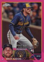 2023 Topps Chrome Update #USC119 Brice Turang Pink Refractor Baseball Card