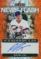 2019 Leaf Flash News Flash Autographs #GL1 Gavin Lux Orange Baseball Card