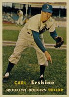 1957 Topps #252 Carl Erskine Baseball Card