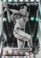 2021 Bowman Draft #BDC166 Colton Cowser Chrome-Black & White Raywave Refractor Baseball Card