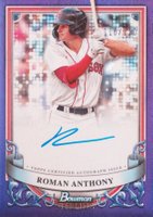 2024 Bowman Sterling Prospect Autographs #PARA Roman Anthony Purple Refractor Baseball Card