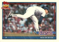 1991 Topps Tiffany #1 Nolan Ryan Baseball Card