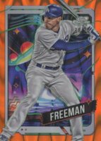 2024 Topps Chrome Cosmic #66 Freddie Freeman Orange Galactic Baseball Card