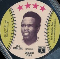 1976 Isaly's Sweet William Disc # Bill Madlock Baseball Card