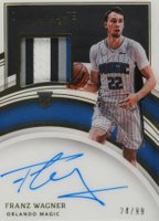 2021 Panini Immaculate Collection #114 Franz Wagner Patch Autograph Basketball Card