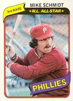 1980 Burger King Phillies #6 Mike Schmidt Baseball Card