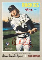 2019 Topps Heritage Real One Autographs #BR Brendan Rodgers Red Ink Baseball Card