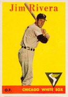 1958 Topps #11y Jim Rivera Yellow Team Baseball Card