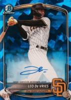 2025 Bowman Sapphire Edition Chrome Prospects Sapphire Autographs #CPSLD Leo de Vries Baseball Card