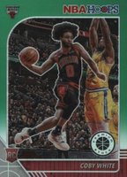 2019 Panini Hoops Premium Stock #204 Coby White Green Prizm Basketball Card
