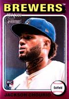 2024 Topps Heritage #632 Jackson Chourio Chrome Baseball Card