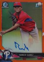 2018 Bowman Chrome Prospects Autographs #CPARS Ranger Suarez Orange Refractor Baseball Card