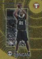 2002 Topps Pristine  #6 Tim Duncan Uncirculated Gold Refractor Basketball Card