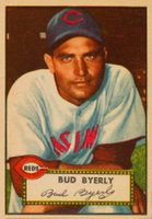 1952 Topps #161g Bud Byerly Gray back Baseball Card