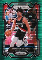 2023 Panini Prizm #104 Shaedon Sharpe Green Pulsar Basketball Card