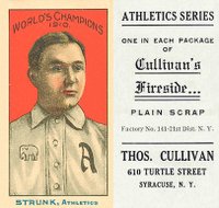 1911 Cullivan's Fireside Philadelphia A's # Amos Strunk Baseball Card
