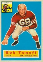 1956 Topps #98 Bob Toneff Football Card