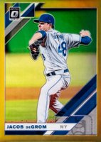 2019 Panini Donruss Optic #123 Jacob DeGrom Gold Baseball Card