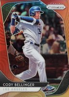 2020 Panini Prizm #28 Cody Bellinger Red/Orange Prizm Baseball Card