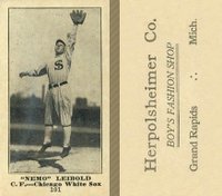 1916 Herpolsheimer Co. #101 Nemo Leibold Baseball Card