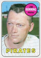 1969 Topps #175 Jim Bunning Baseball Card