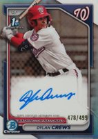 2024 Bowman Chrome Prospect Autographs #CPADC Dylan Crews Refractor Baseball Card