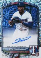 2025 Bowman Chrome Prospect Autographs #CPASW Sebastian Walcott Speckle Refractor Baseball Card