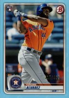 2020 Bowman #25 Yordan Alvarez Sky Blue Baseball Card