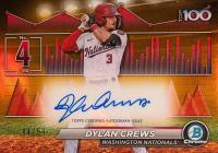 2024 Bowman Scouts' Top 100 Autographs #4 Dylan Crews Gold Refractor Baseball Card