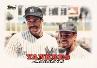 1988 Topps #459 Yankees Leaders Baseball Card