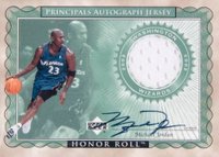 2002 Upper Deck Honor Roll Principals Autograph Jersey #MJ-AJ Michael Jordan Basketball Card