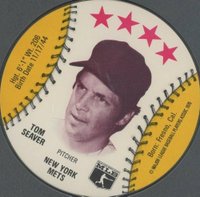1976 Towne Club Discs # Tom Seaver Baseball Card