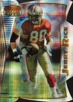 1996 Bowman's Best Best Cut #BC10 Jerry Rice Atomic Refractor Football Card