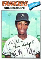 1977 Burger King Yankees #13 Willie Randolph Baseball Card