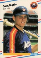 1988 Fleer Update Glossy #U-89 Craig Biggio Baseball Card
