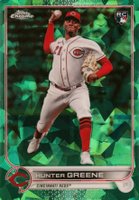 2022 Topps Chrome Update Sapphire Edition #160 Hunter Greene Green Baseball Card