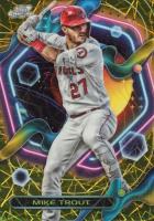 2023 Topps Cosmic Chrome #129 Mike Trout Gold Interstellar Baseball Card