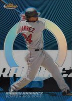 2005 Finest #89 Manny Ramirez Blue Refractor Baseball Card