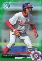 2017 Bowman Draft #BDC162 Juan Soto Chrome-Green Refractor Baseball Card
