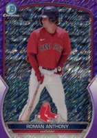 2023 Bowman Chrome Prospects #BCP220 Roman Anthony Purple Shimmer Baseball Card