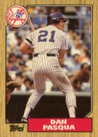 1987 Topps Tiffany #74 Dan Pasqua Baseball Card