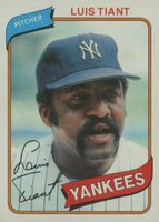 1980 Topps #35 Luis Tiant Baseball Card
