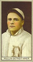 1912 Brown Backgrounds Broadleaf #137 George Mullin No D on cap Baseball Card