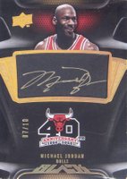 2008 Upper Deck Black Commemorative Logo Autograph #C-MI Michael Jordan Gold Basketball Card