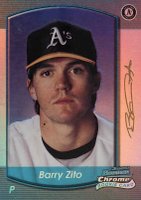 2000 Bowman Chrome #419 Barry Zito Refractor Baseball Card