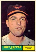1961 Topps #295 Milt Pappas Baseball Card