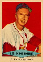 1954 Red Heart Dog Food #27 Red Schoendienst Baseball Card