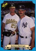 1988 Classic Travel Update II  # Mark McGwire/Don Mattingly Blue-Rules Card Baseball Card
