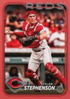2024 Topps #684 Tyler Stephenson Mother's Day Hot Pink Baseball Card
