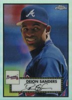 2021 Topps Chrome Platinum Anniversary #320 Deion Sanders Refractor Baseball Card